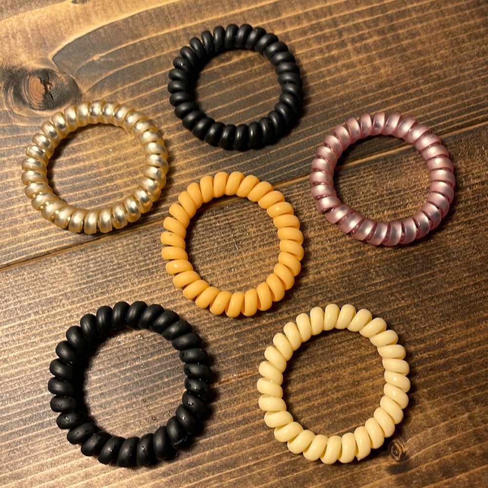 6 pack spiral hair ties